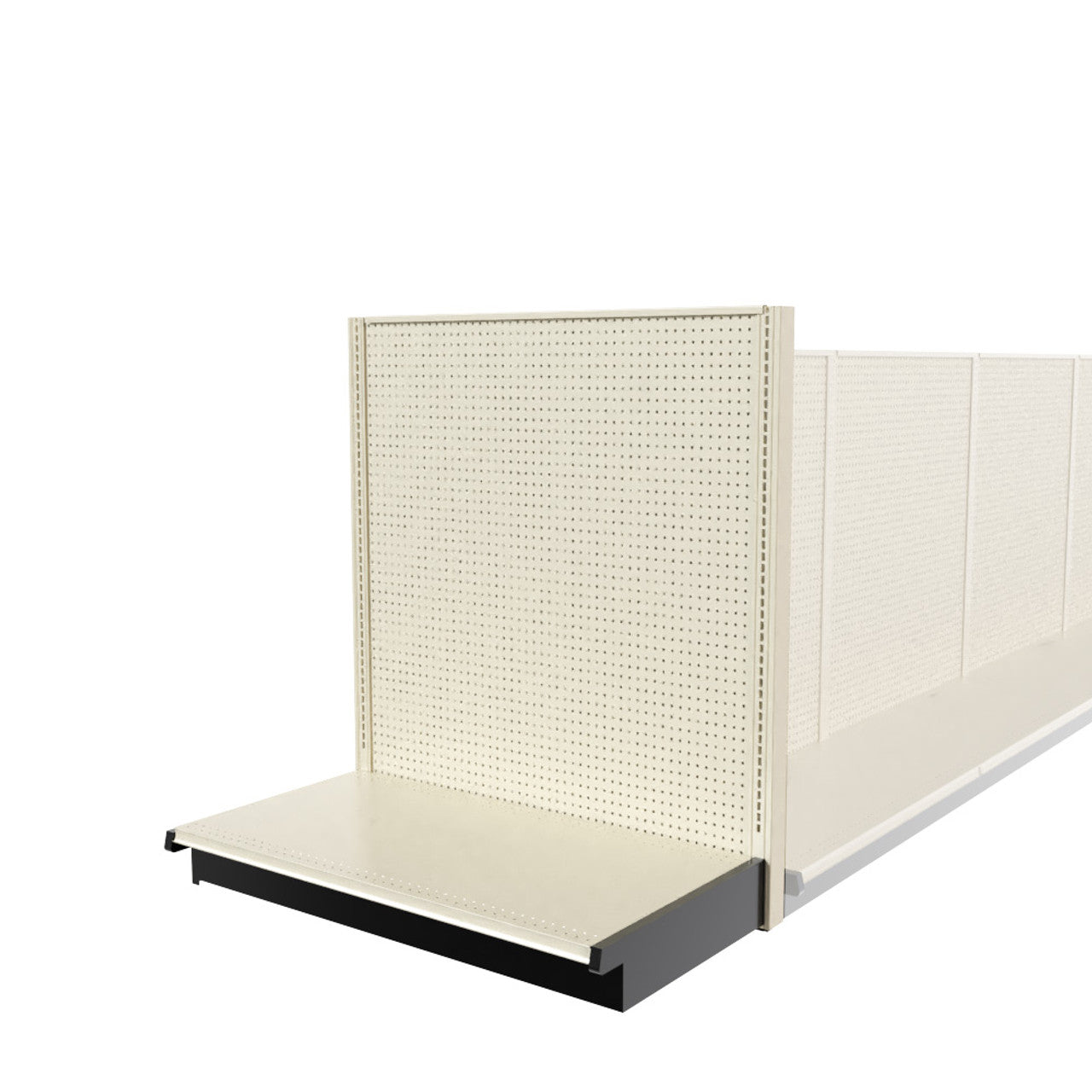 Lozier Shelving End Cap, Beige White, 48W 54H 25D, Used