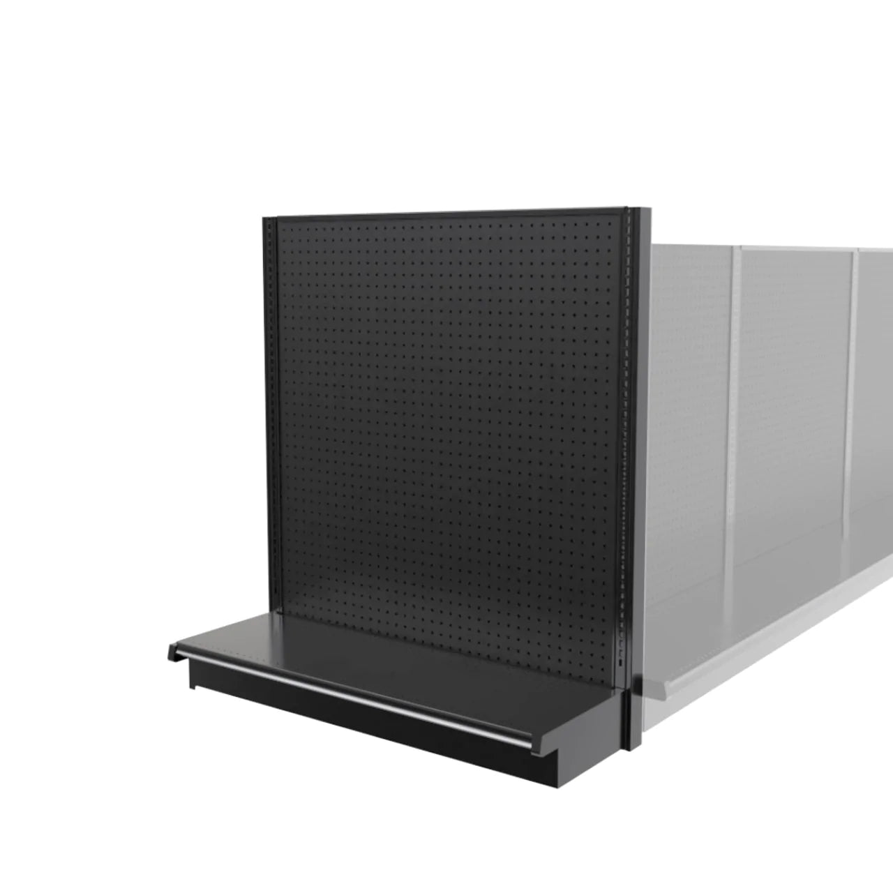 Lozier Shelving End Cap, Black, 48W 54H 16D, New