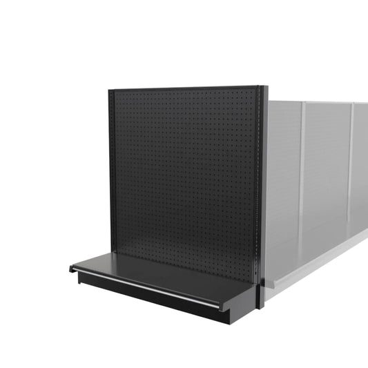 Lozier Shelving End Cap, Black, 48W 54H 16D, New