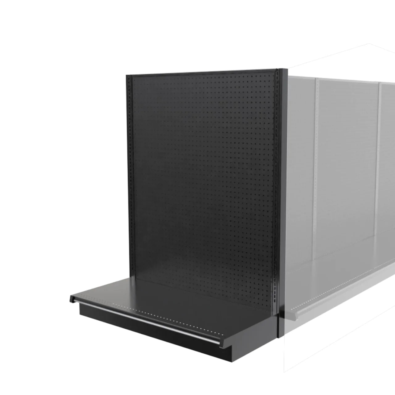 Lozier Shelving End Cap, Black, 48W 60H 22D, New