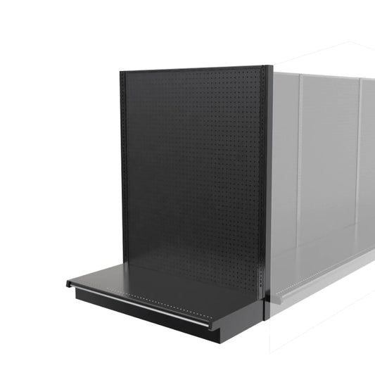 Lozier Shelving End Cap, Black, 48W 60H 22D, Refurbished