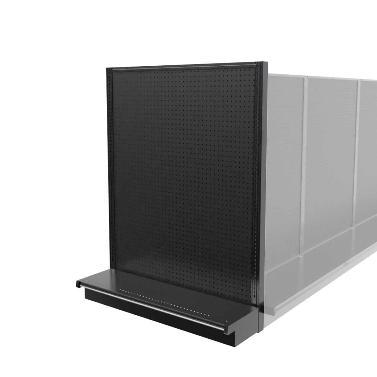 Lozier Shelving End Cap, Black, 48W 60H 13D, Used