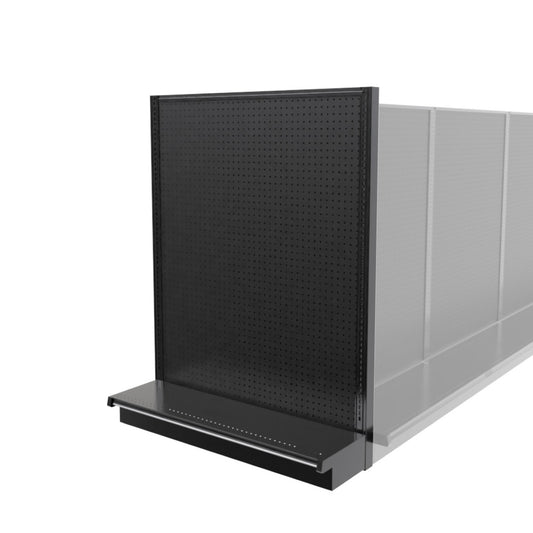 Lozier Shelving End Cap, Black, 48W 60H 13D, Used