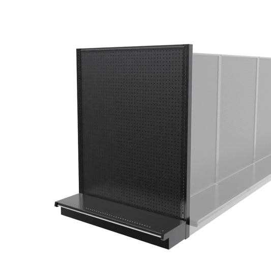 Lozier Shelving End Cap, Black, 48W 60H 13D, New