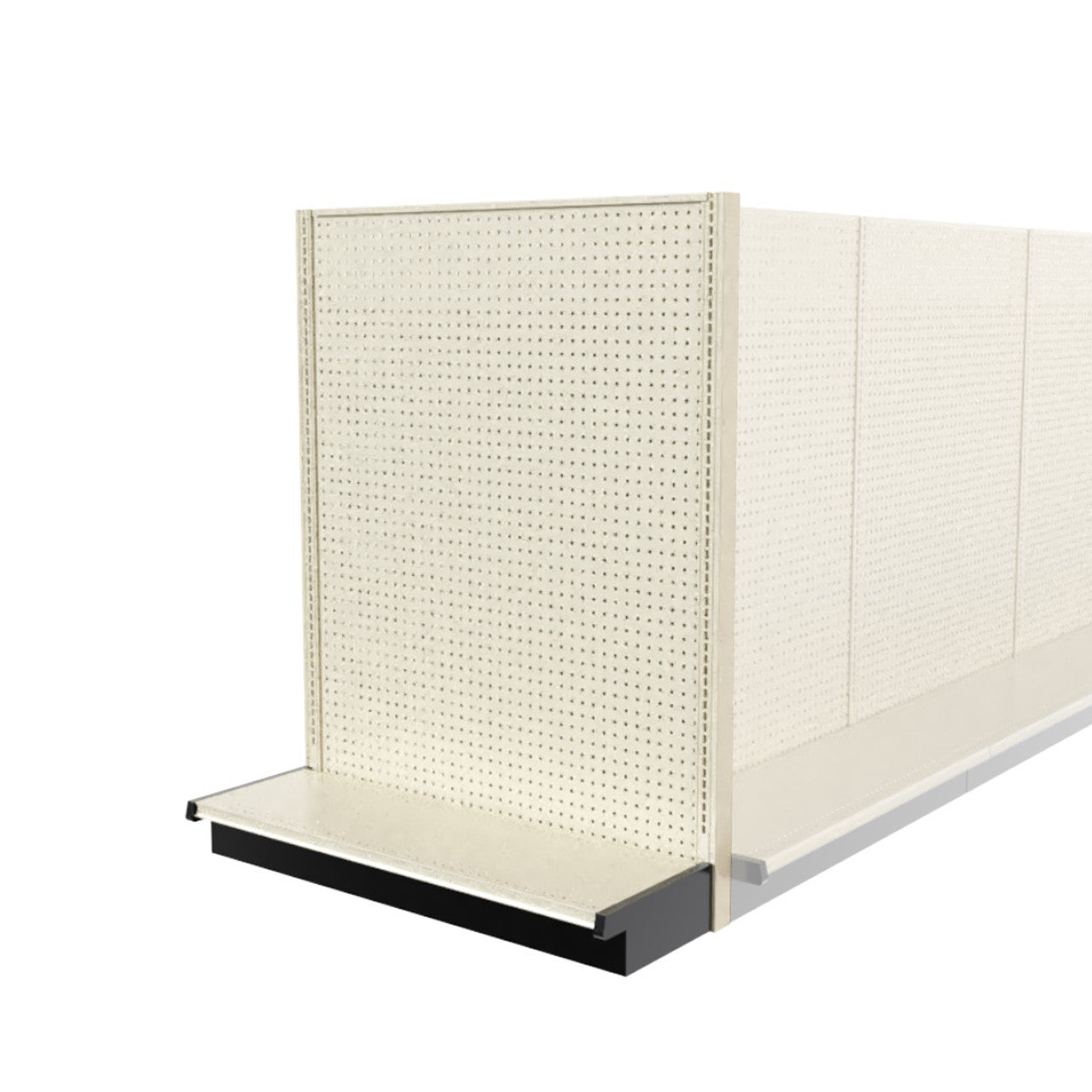 Lozier Shelving End Cap, Beige White, 48W 60H 16D, Used