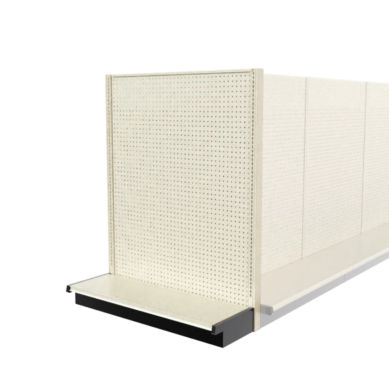 Lozier Shelving End Cap, Beige White, 48W 60H 16D, New