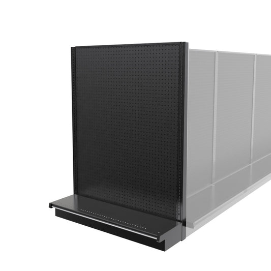 Lozier Shelving End Cap, Black, 48W 72H 13D, Used