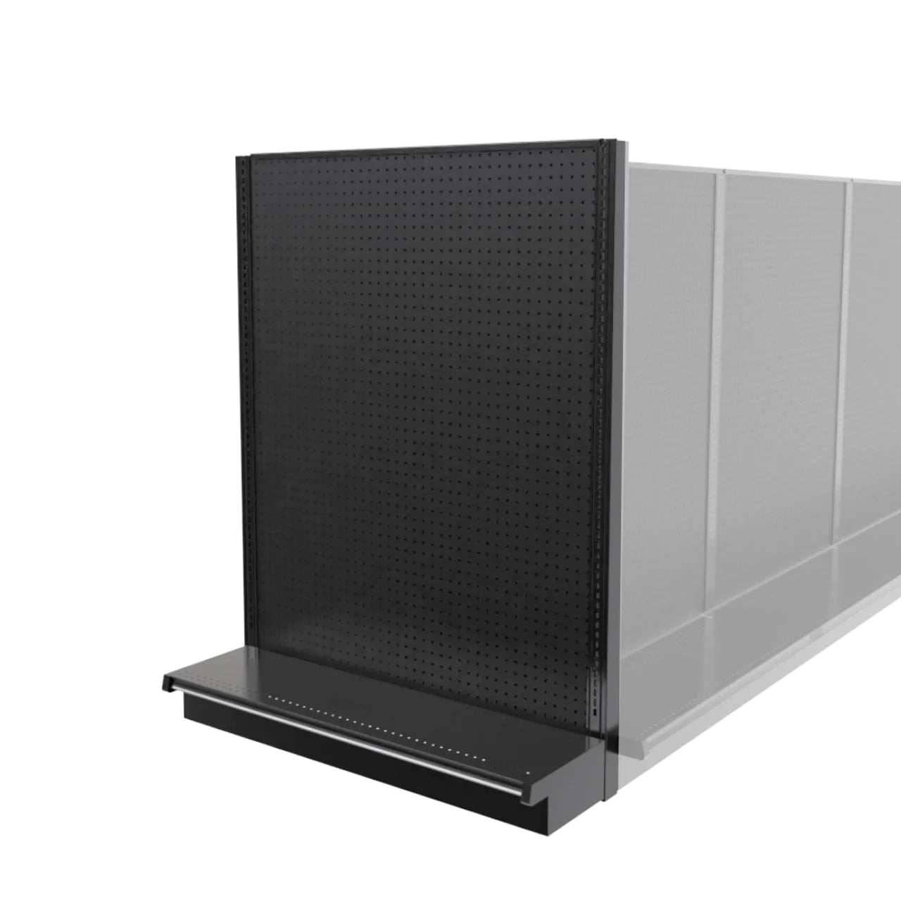 Lozier Shelving End Cap, Black, 48W 60H 16D, New