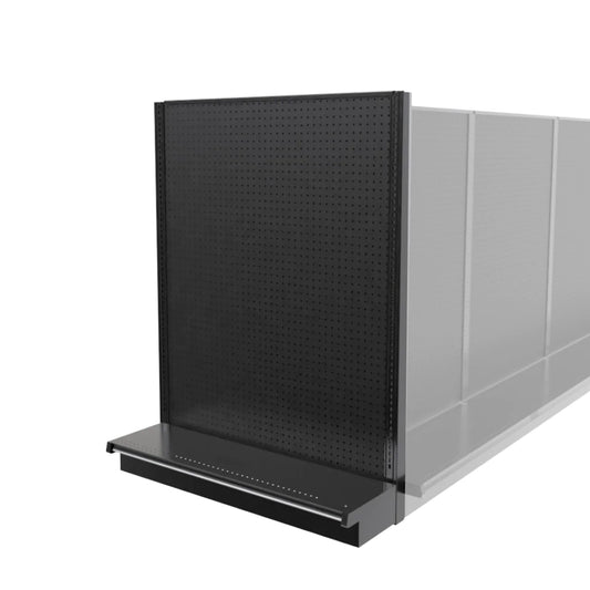 Lozier Shelving End Cap, Black, 48W 72H 13D, Refurbished