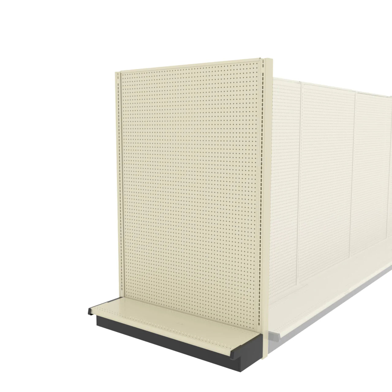 Lozier Shelving End Cap, Beige White, 48W 72H 13D, New