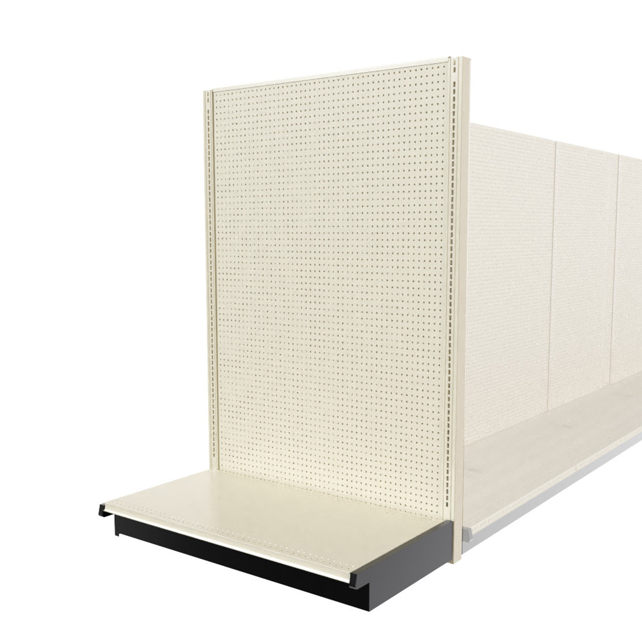Lozier Shelving End Cap, Beige White, 48W 72H 25D, Used