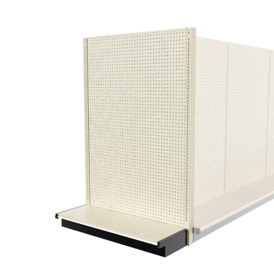 Lozier Shelving End Cap, Beige White, 48W 72H 16D, Used