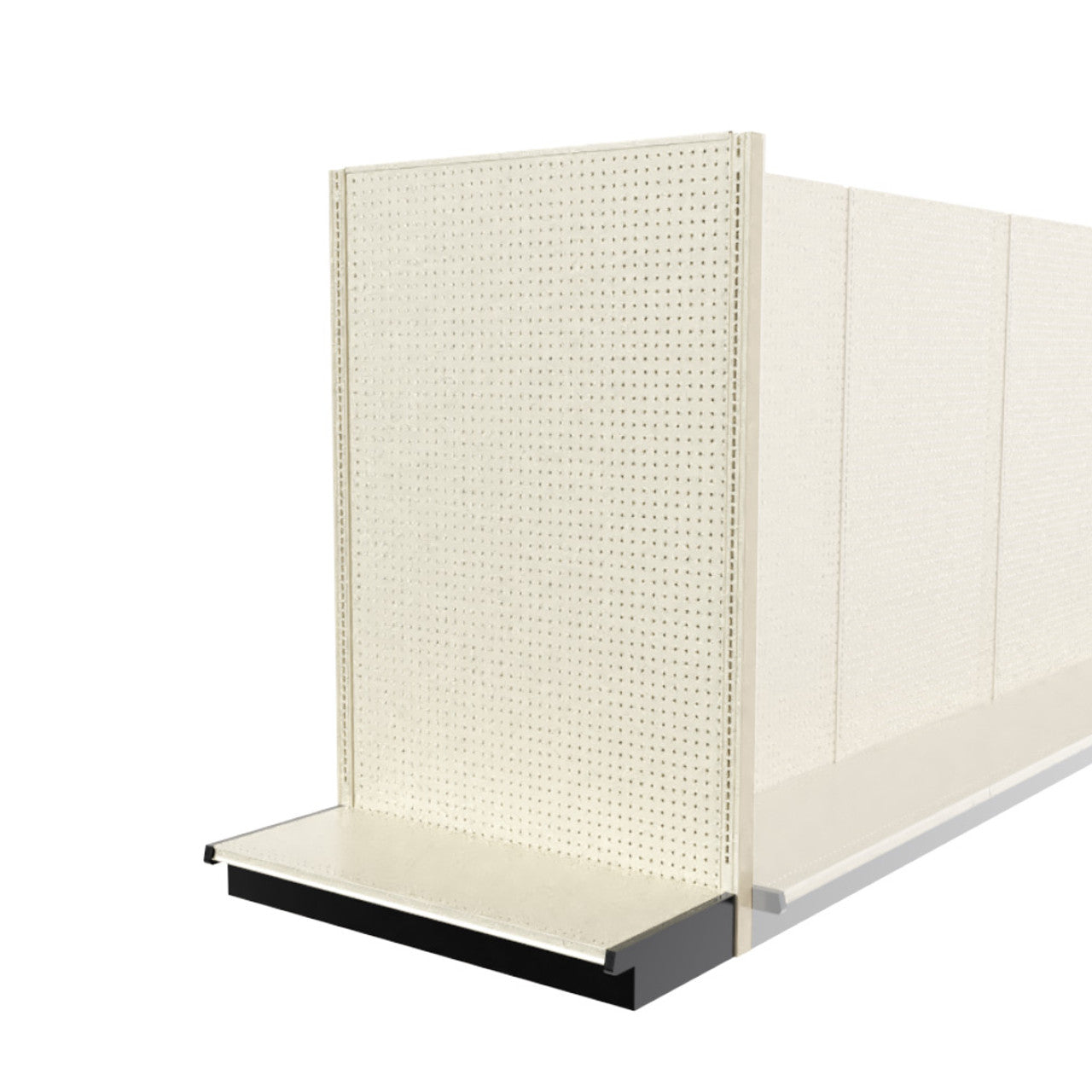 Lozier Shelving End Cap, Beige White, 48W 72H 19D, Used