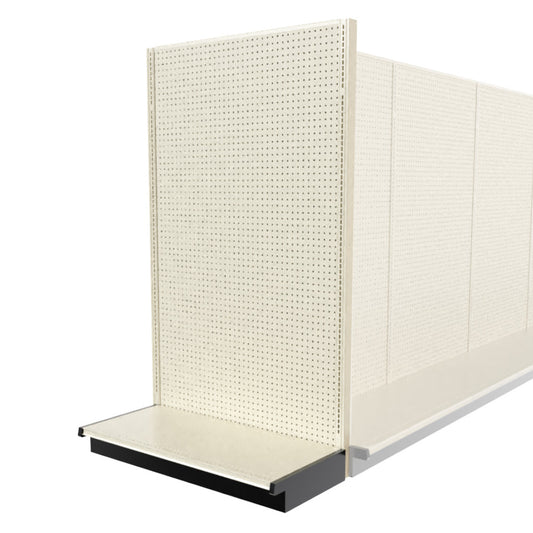 Lozier Shelving End Cap, Beige White, 48W 84H 22D, Used