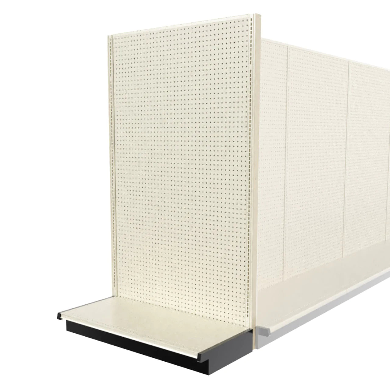 Lozier Shelving End Cap, Beige White, 48W 84H 22D, New