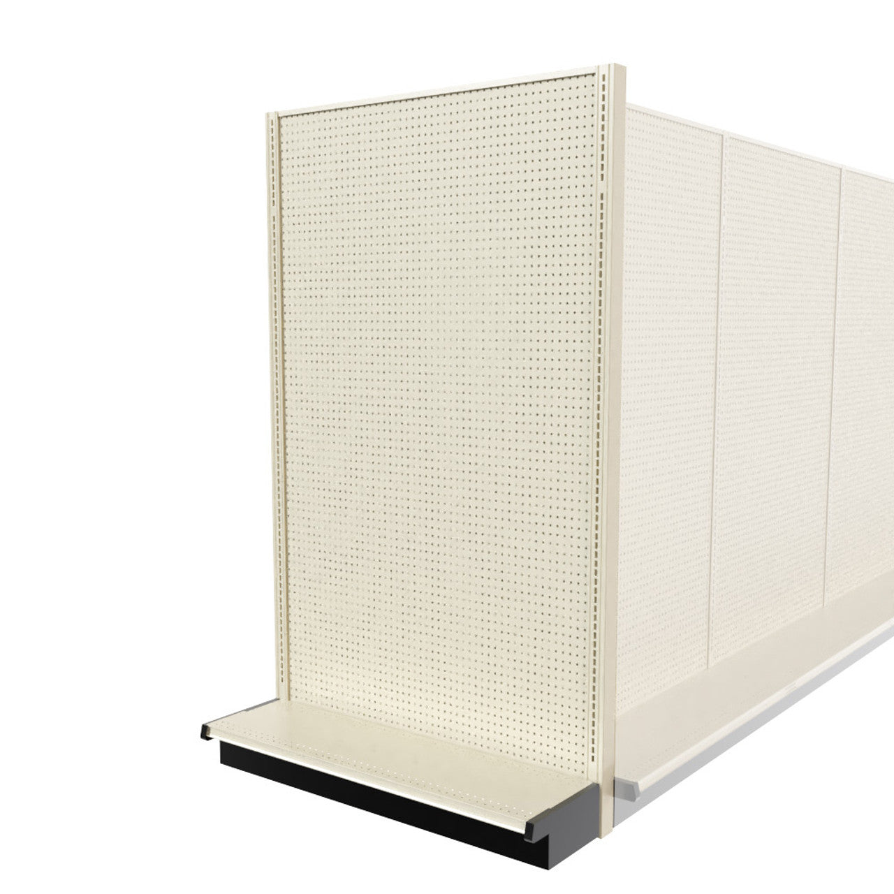 Lozier Shelving End Cap, Beige White, 48W 84H 13D, Used
