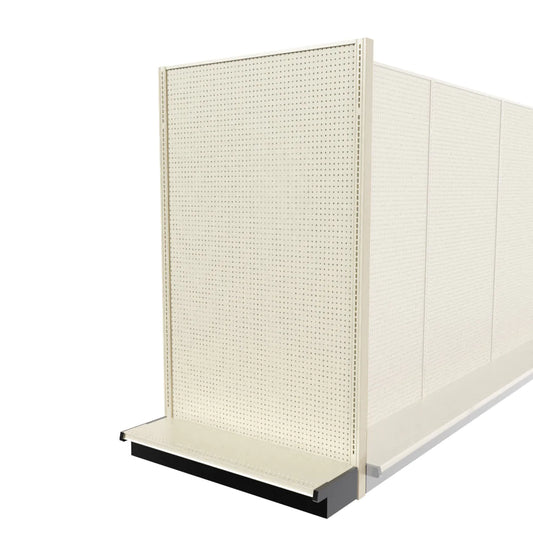 Lozier Shelving End Cap, Beige White, 48W 84H 13D, New