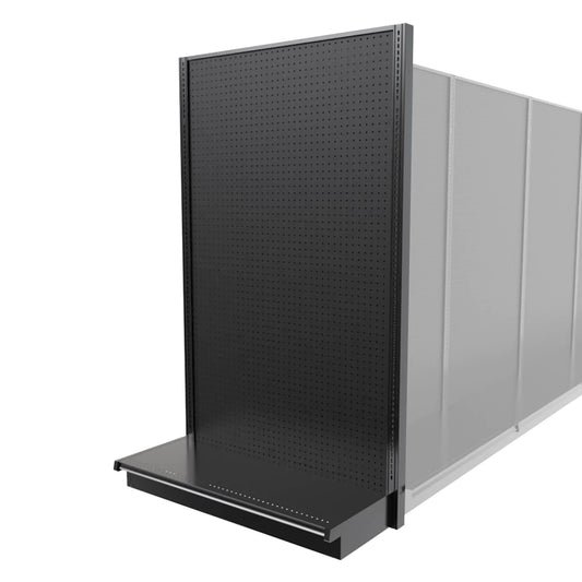Lozier Shelving End Cap, Black, 48W 84H 25D, Refurbished