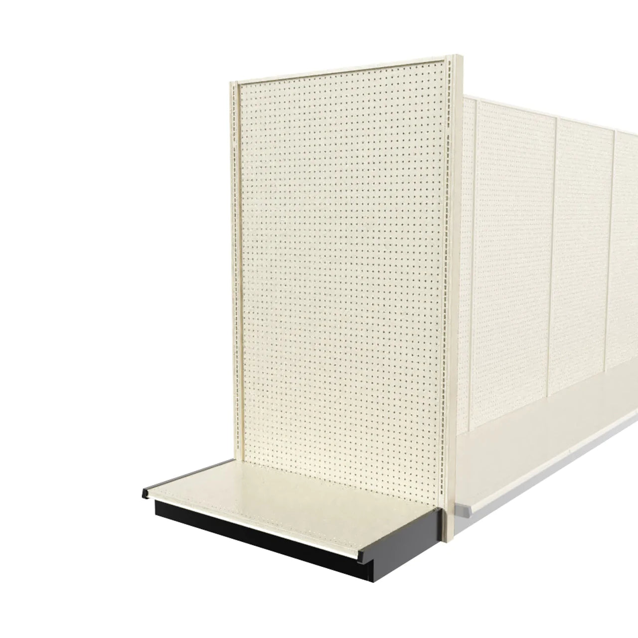 Lozier Shelving End Cap, Beige White, 48W 84H 25D, New
