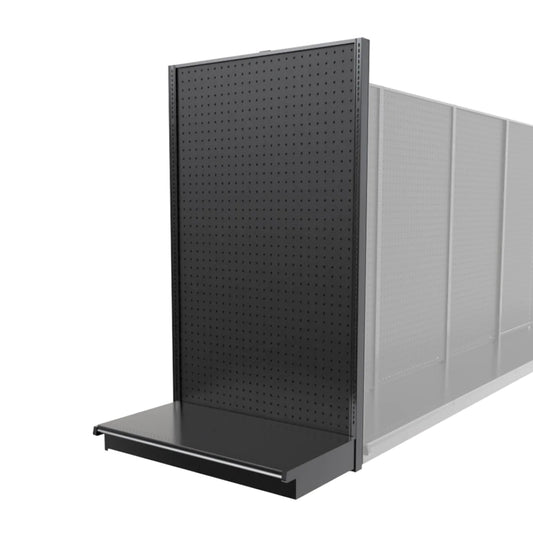 Lozier Shelving End Cap, Black, 48W 84H 16D, New