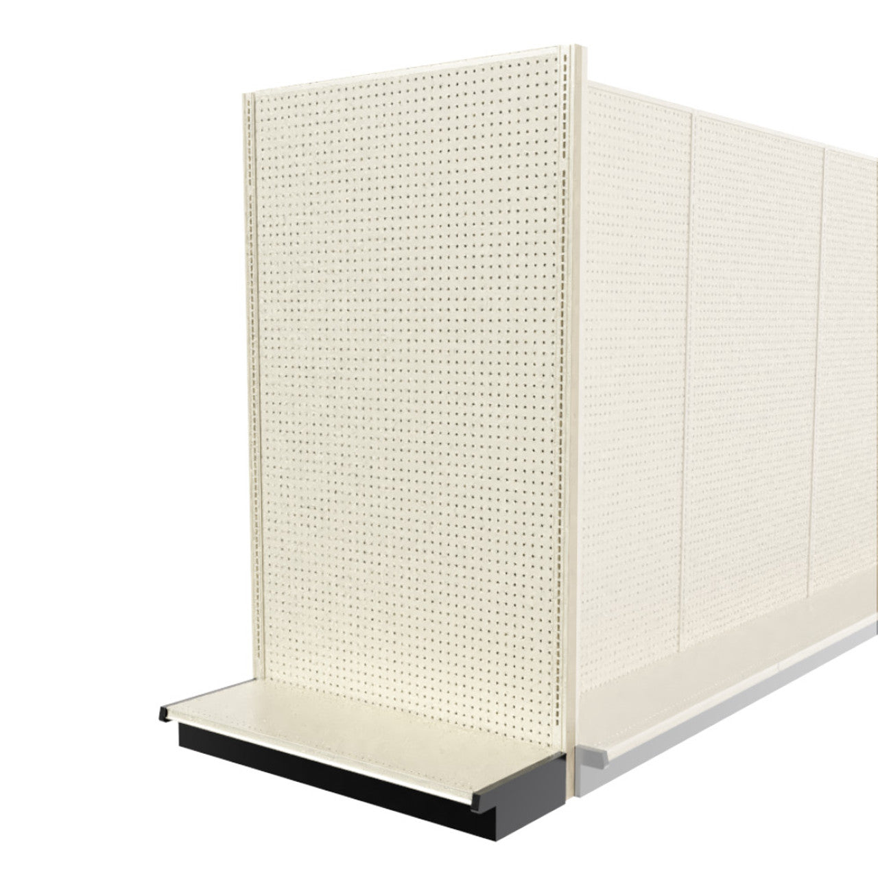 Lozier Shelving End Cap, Beige White, 48W 84H 16D, Used