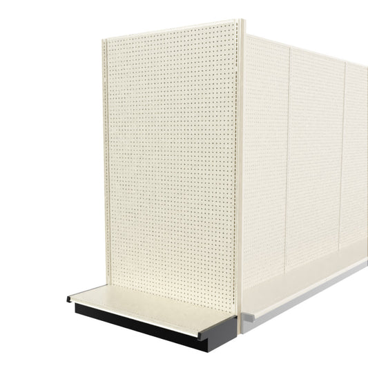 Lozier Shelving End Cap, Beige White, 48W 84H 16D, Used