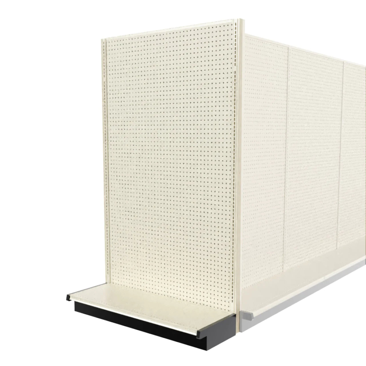 Lozier Shelving End Cap, Beige White, 48W 84H 16D, New