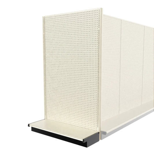 Lozier Shelving End Cap, Beige White, 48W 84H 16D, New
