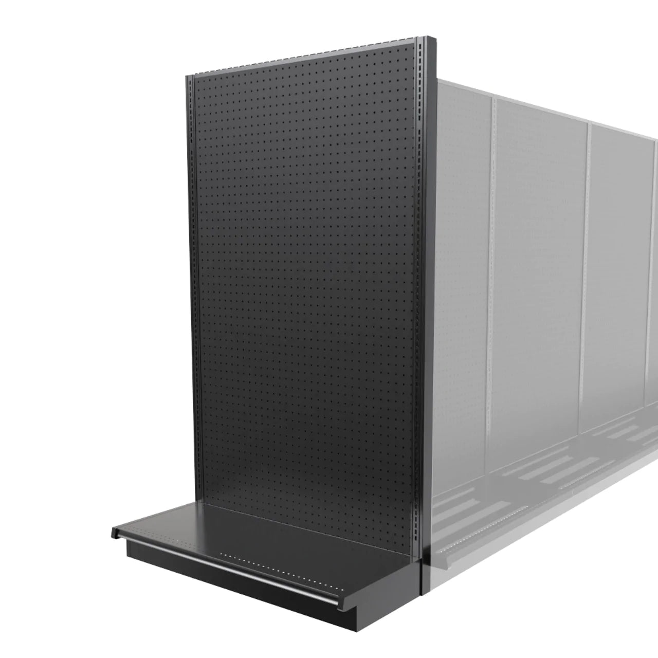 Lozier Shelving End Cap, Black, 48W 84H 19D, New