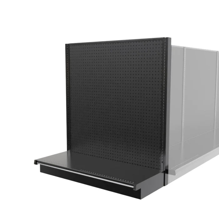 Lozier Shelving End Cap, Black, 48W 54H 19D, Refurbished