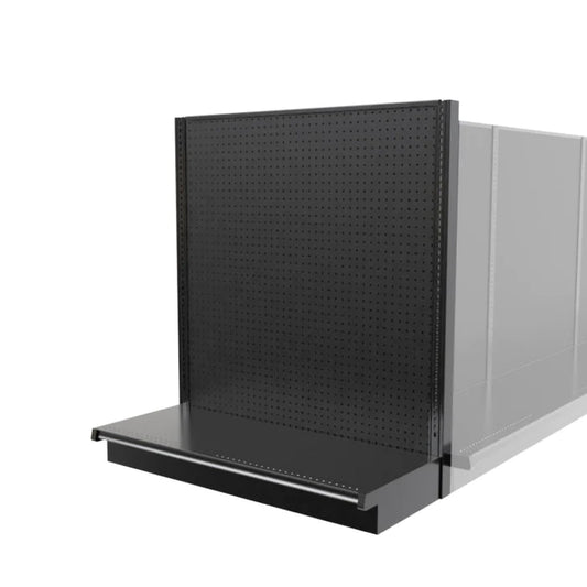 Lozier Shelving End Cap, Black, 48W 54H 19D, Refurbished