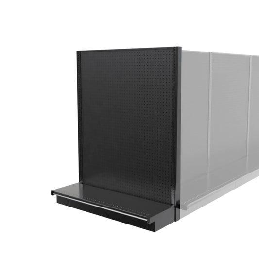 Lozier Shelving End Cap, Black, 48W 60H 25D, New