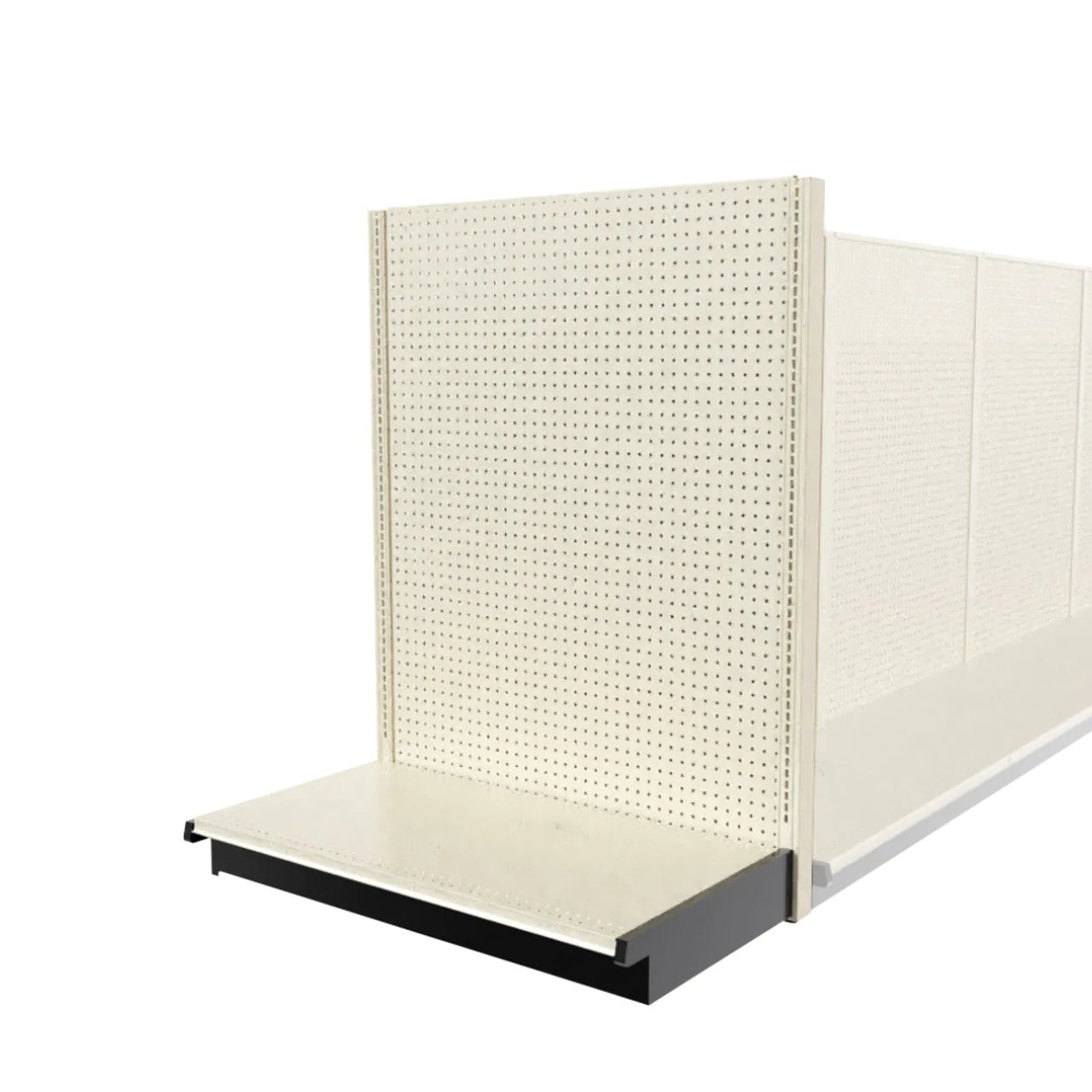 Lozier Shelving End Cap, Beige White, 48W 60H 25D, New