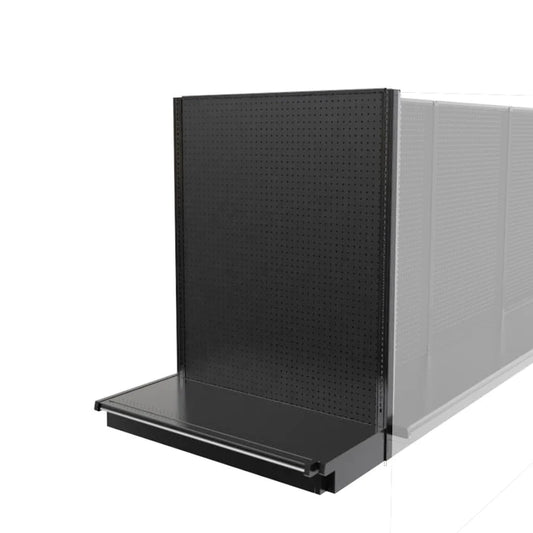Lozier Shelving End Cap, Black, 48W 60H 19D, Refurbished